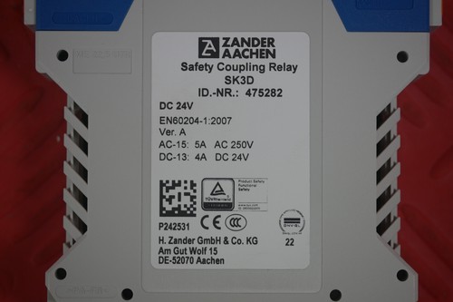 Zander Aachen SK3D Safety Relay 475282 NEW!!! - Picture 5 of 5