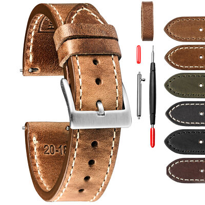 #ad Horween Leather Watch Bands Quick Release Watch Strap for Men 18mm 20mm 22mm $23.99