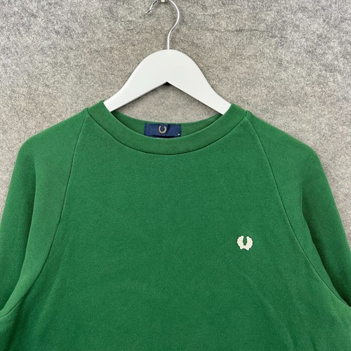 Maglione Fred Perry uomo verde medio ristampe pullover felpa logo girocollo - Foto 2 di 9