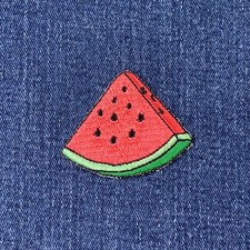 Watermelon Applique Patch Summer Food Fruit Melon BBQ Tailgate Embroidered Badge