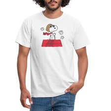 Peanuts Snoopy Pilot Fliegen Männer T-Shirt