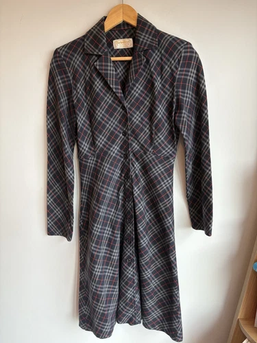 Abito Burberry vintage tartan nova check pinny bottoni US10 UK6