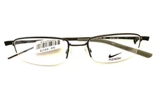 Nike Flexon Eyeglasses 4192 007 Black Gray Metal Half Rim Frames 53-19-145