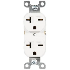 220V / 240V / 250V Single Wall Outlet, Nema 6-20R Receptacle, 20 Amp Electric...