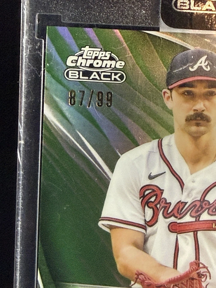 2024 Topps Chrome Black - Autographs Spencer Strider #CBA-SS Green Refractor /99 - Image 2 of 3