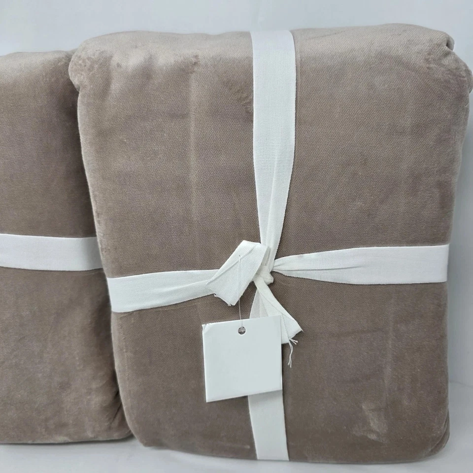 New Pottery Barn Velvet Twill Blackout Drapes 50" x 108" ~Pale Lilac~ Set of 2 - Image 2 of 3