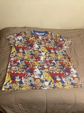 Disney Cakeworthy Alice In Wonderland Characters AOP Graphic T-Shirt Size 3XL
