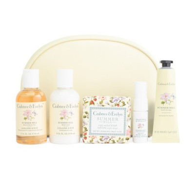 Crabtree & Evelyn Summer Hill Reise-Set 6-teilig Gel Gift Set Neu Gelb Floral