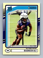 #347 2024 Donruss Rated Rookie YELLOW Press Proof Rasheen Ali RC Baltimore