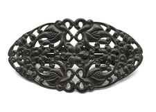 Vintage Ornate Hair Clip Hair Barrette Brass Tone Made in France