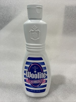 Vtg 1990s Liquid Woolite Retro Fine Fabric Wash Plastic Bottle 8oz PROP 50% Full