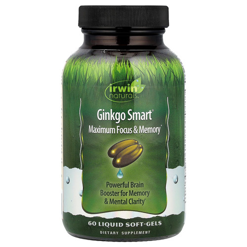 Ginkgo Smart®, Maximum Focus & Memory, 60 Liquid Soft-Gels