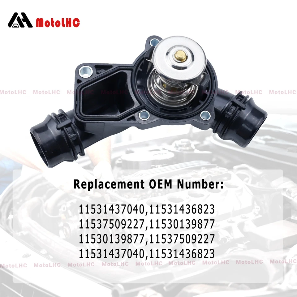Engine Thermostat Assembly w/ Housing Sensor Gasket for BMW E46 E53 325i 330i X5 Foto 2 de 4