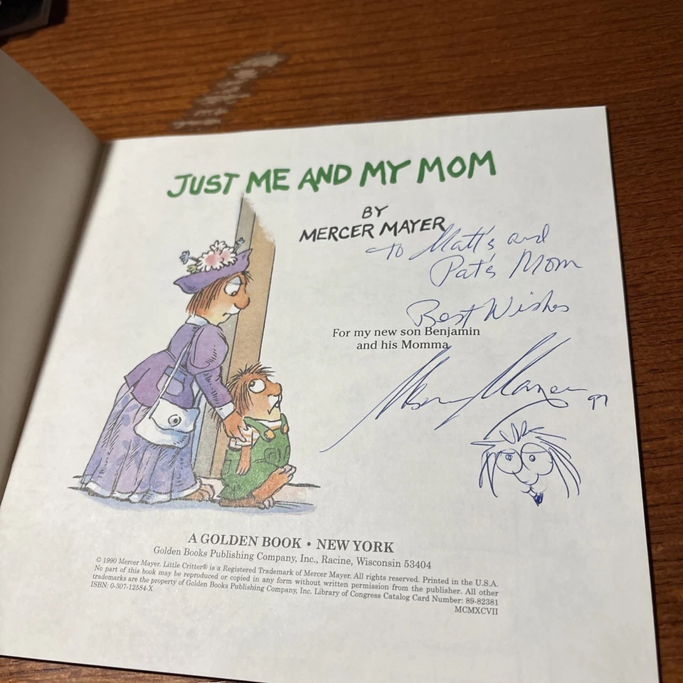 Just Me and My Mom, Signed Paperback Mercer Mayer; Little Critter Golden Books - Image 2 of 3