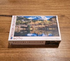 Puzzlers Collection 500 Piece Puzzle - Landscape Pond And Mountains - 18" x 11"