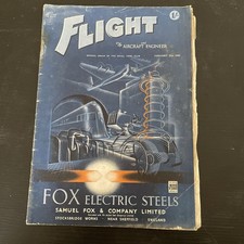VINTAGE 1940s FLIGHT Plane War Magazine Advert PHOTO Art WW2 Motor Junk Cafe