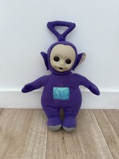Vintage TELETUBBIES Tinky Winky purple Plush Doll with open/close eyes Large 14”