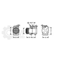AVA Quality Cooling Kompressor Klimaanlage Passend FüR KIA Sorento I JC