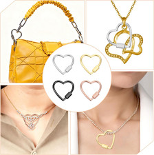 8 Pcs Heart Shaped Carabiner, Heart Carabiner Key Ring Multi-Color Screw Lock...