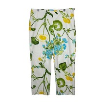 J McLaughlin Women's Size 12 Floral Print Straight Leg Cropped Pants