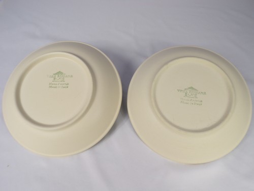 2 Vintage Villa Romana Italien Handarbeit 9,75" Pasta oder Servierschalen Olive I25 - Bild 5 von 10