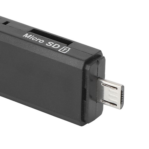 Black OTG USB2.0 Card Reader Multifunctional Portable High Speed Card Reader NEW - Afbeelding 11 van 12