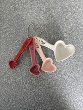 RARE CERAMIC HEART MEASURING SPOONS