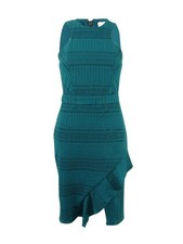 Adelyn Rae Women's Geometric Lace Dress (S, Teal) 845279032549