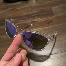 Oakley Jupiter Sunglasses Clear/ Violet VGC  