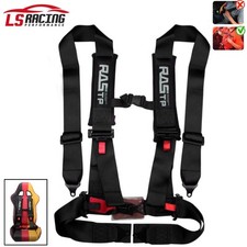 3 4 Point Racing Style Harness Belt 4pt Camlock Quick Release Black