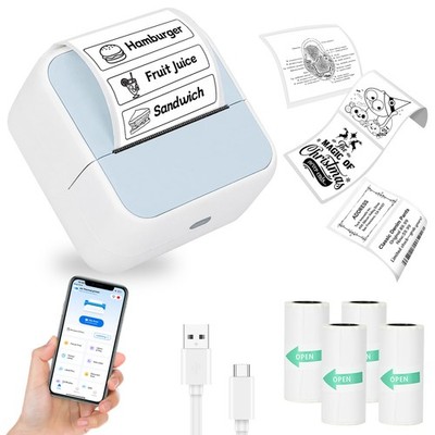 Aufkleberdrucker, Thermo Sticker Maker mit 4 Rollen Papier