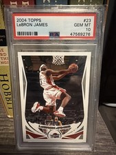 2004 Topps LeBron James 2nd Year PSA 10!!(ships signature required)