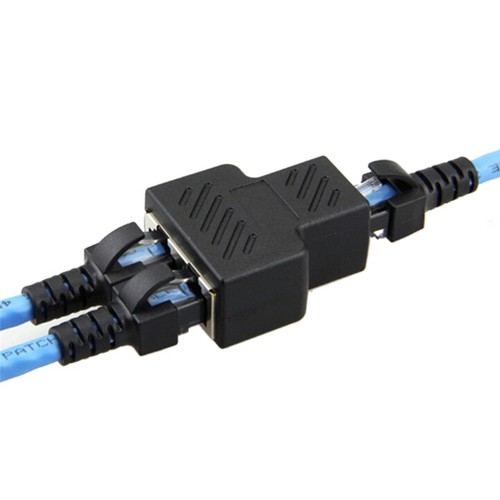1 To 2 Ways RJ45 LAN Ethernet Network Cable Female Splitter Connector Adapter _j - Photo 12/12