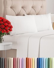 Queen Size 4 Piece Sheet Set - Comfy Breathable  Cooling Bed Sheets Set - Ho...