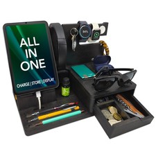 Nightstand Organizer- Bedside Docking Station for Men- Unique Gifts for Husba...
