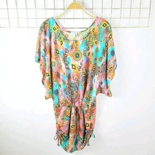 Luli Fama Womens Cover Up Small Tornasol South Beach Paisley Dress