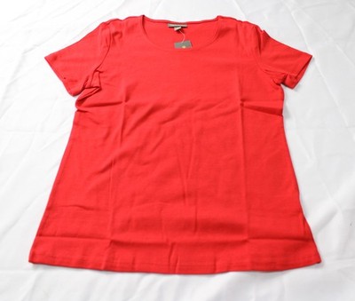 Style & Co Women's Cotton Short-Sleeve Scoop-Neck Top MS7 Red Small NWT