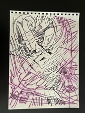 Modern Abstract Painting Graffiti Art Cubism Anime Cartoon Original Psychedelic