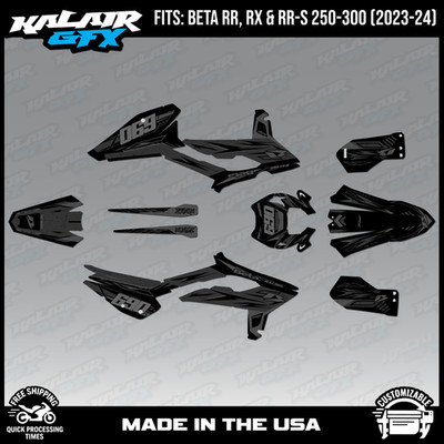 Graphics Kit for  Beta RR, RX,RR-S 250 300 (2023-2024) Guard - SMOKE