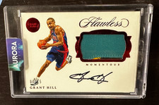 2016-17 Panini Flawless Grant Hill Momentous Game Worn Patch Auto Ruby /15