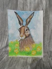 Original Contemporary Watercolour Painting Hare Unique Gift