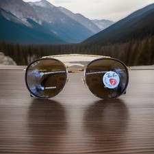 Ray-Ban Round Double Bridge RB 3647-N 001/57 51/22 145 Polarized Gold/Brown