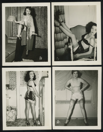 LQQK 4 vintage 1940s original A FEW RISQUE GLAMOUR GALS POSED WAY BACK WHEN #73