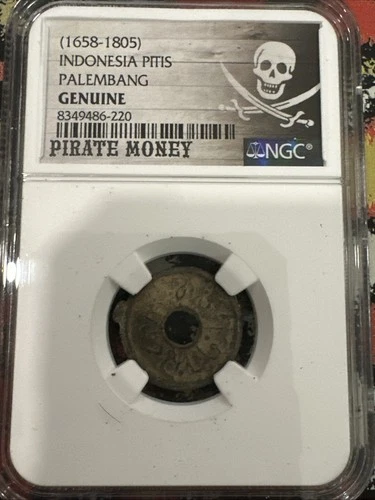 Pirate Money - Indonesia Pitis Palembang - Genuine NGC Certified Coin 1658-1805