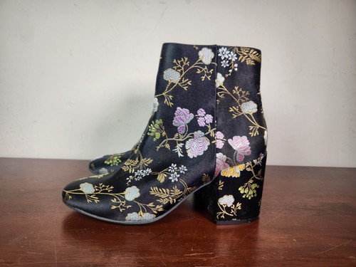Carlos Santana Gatlin Damen-Stiefeletten Blumenstickerei schwarz Satin 8,5 M - Bild 8 von 17