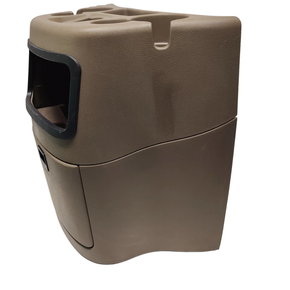 97-12 FORD ECONOLINE VAN E150 E250 E350 FRONT CENTER CONSOLE CUP HOLDER BEIGE - Image 4 of 4