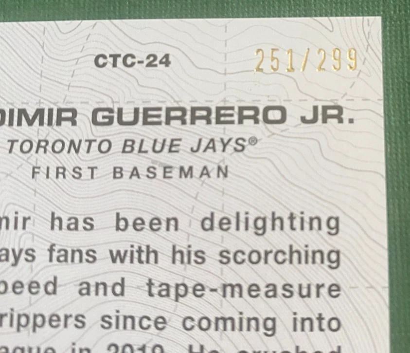 2024 Topps Series 2 City to City Black #'d /299 Vladimir Guerrero Jr #CTC-24 - Image 3 of 3