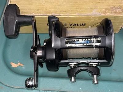 PENN 555 High Speed Fishing Reel, Graphite Frame, 20lb/600 Yards 4 Ball Bearing