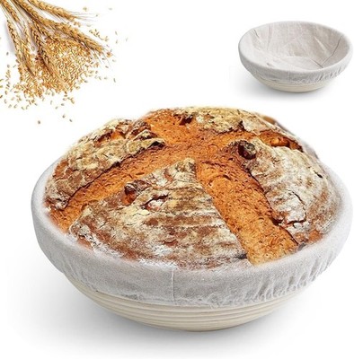 25cm Gärkorb Gärkörbe Gärkörbchen Brotform aus Peddigrohr zum gären Gärkorb Set