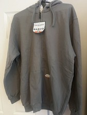 Men's Rasco FR Hoodie Fleece Flame-Resistant Zip-Up Size Large Gray